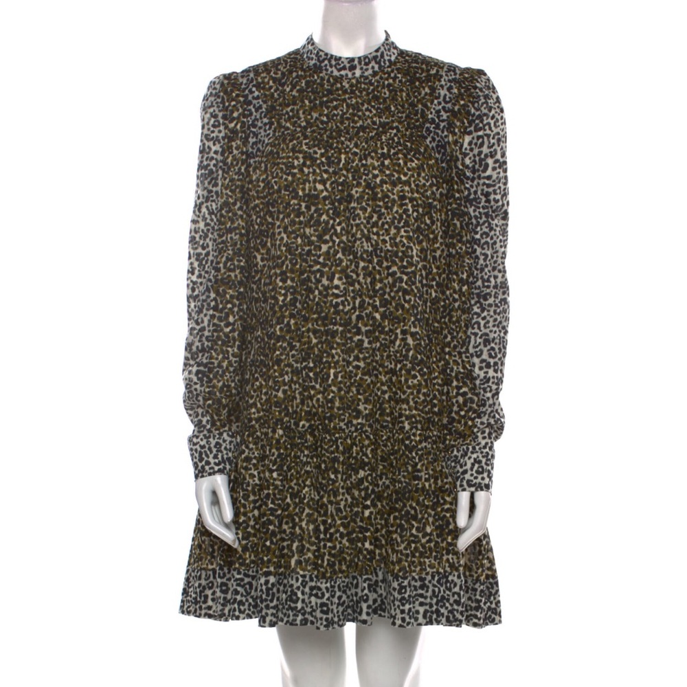 ULLA JOHNSON Long-Sleeved Animal Dress